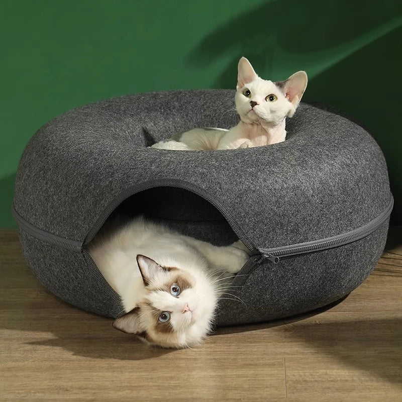 Cozy Cat Donut Bed